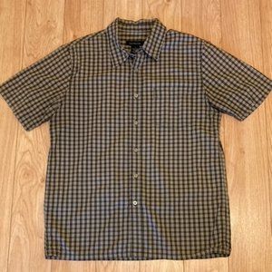 Men's Calvin Klein Plaid Button Down Short Sleeve Shirt